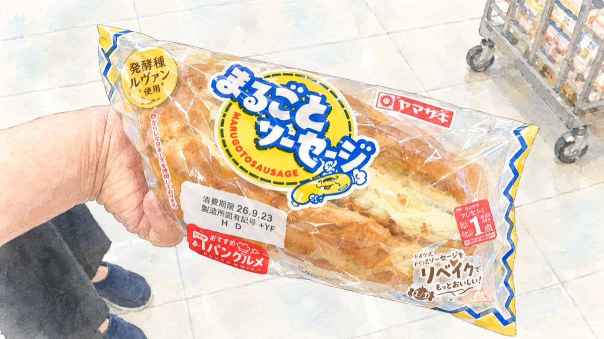 スーパーで手に取ったヤマザキのまるごとソーセージ